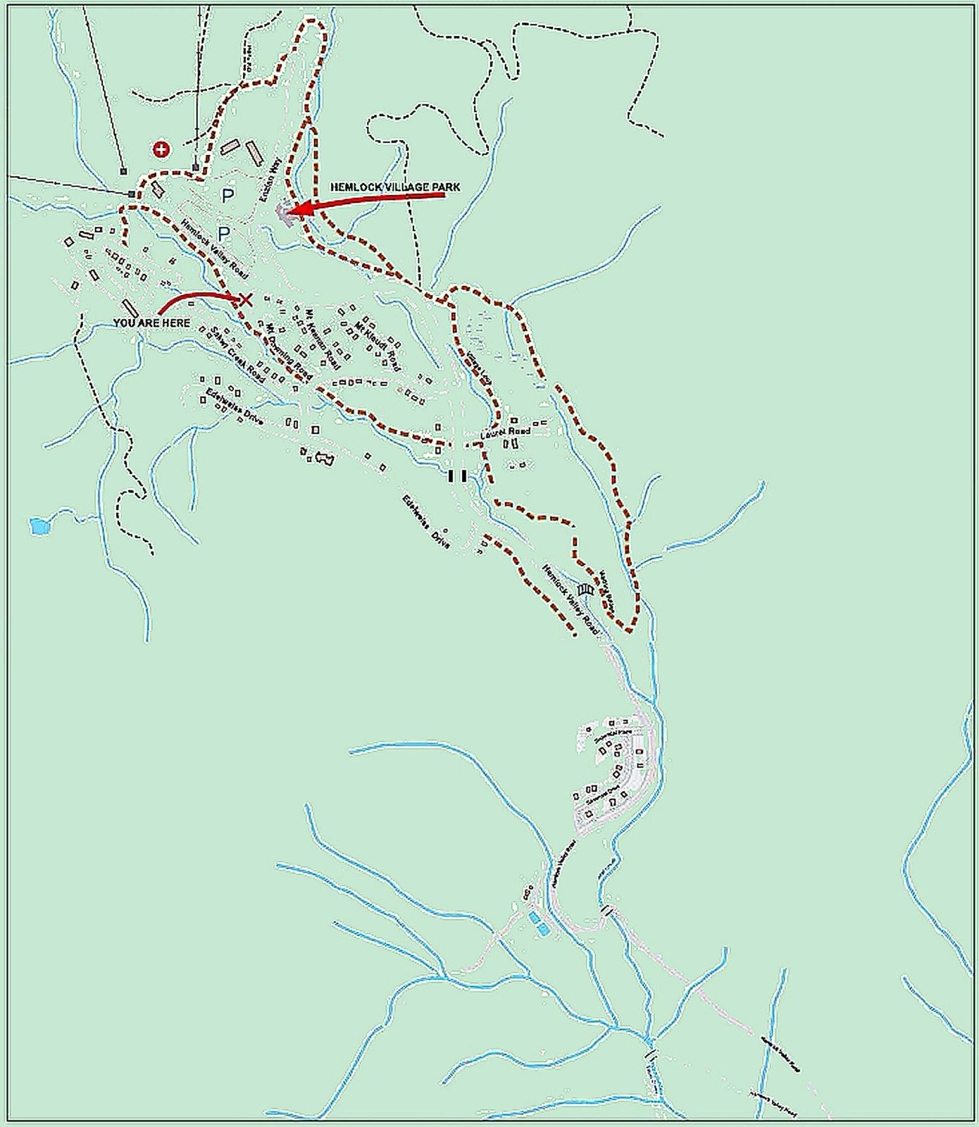 Hemlock Village trail map